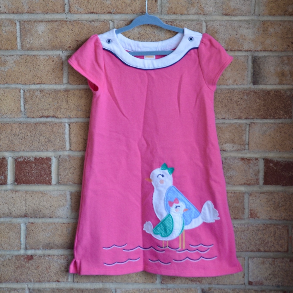 Pink Girls Dress Gymboree Size 4T Birds